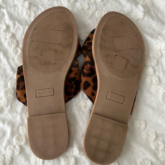Forever 21 Cheetah Print Sandals - Picture 9 of 10